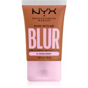 Image of NYX Professional Makeup Bare With Me Blur Tint hydrating foundation shade 15 Warm Honey 30ml