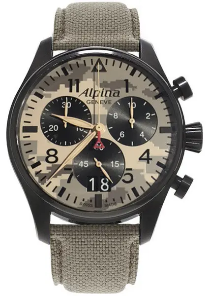 Image of Alpina Watch Startimer Pilot Camouflage Special Edition - Grey ALP-197