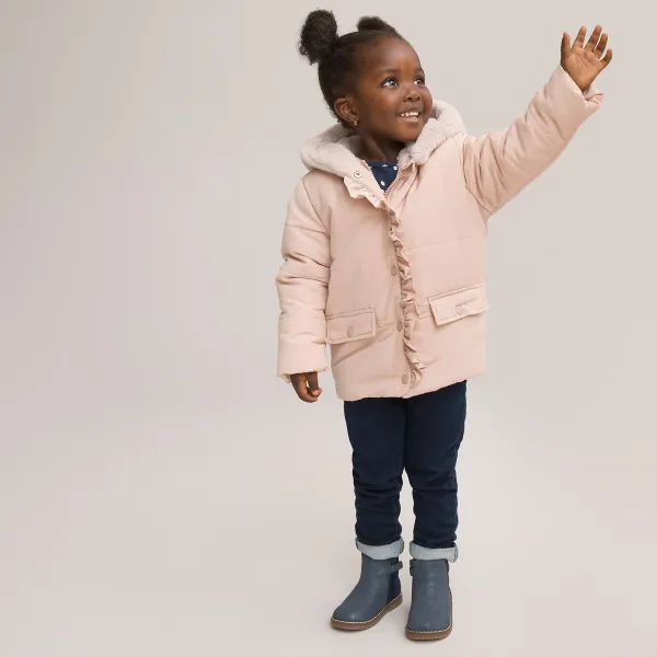 Image of Recycled Long Padded Jacket with Hood