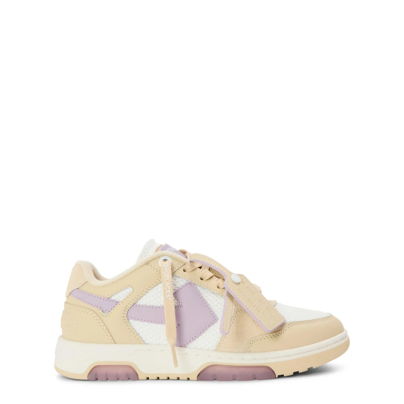 Image of Off White Womens Slimoutofoffice Low-Top Trainers Beige/Lavander female 3 (36)