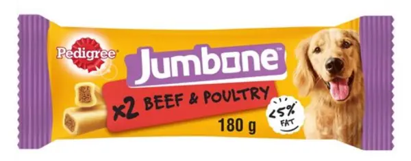 Image of Pedigree Jumbone Medium Beef and Poultry Dog Treats 90g
