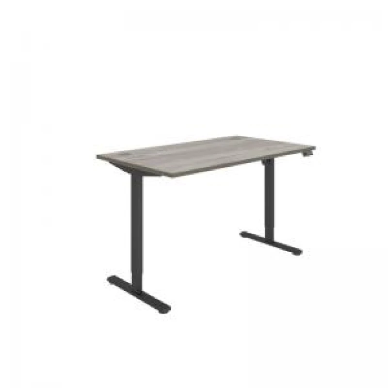 Image of Astin Economy Single Motor Sit/Stand Desk 1400x800x705-1220mm Alaskan Grey Oak/Black KF800009