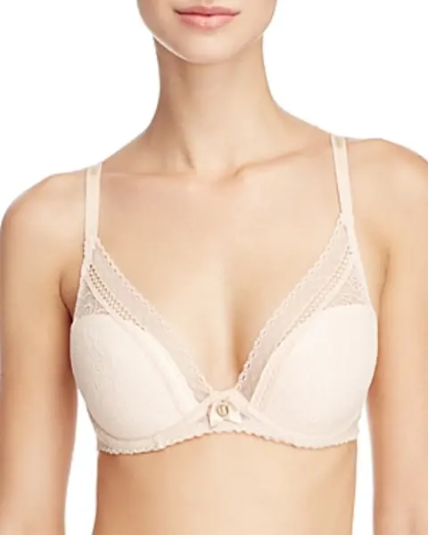 Image of Chantelle Festivite Lace Plunge Contour Bra
