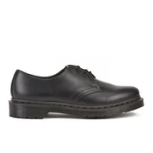 Image of Dr. Martens Womens 1461 Mono Smooth Leather 3-Eye Shoes - Black - UK 7 - Black