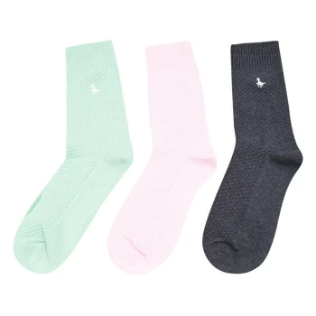 Image of Jack Wills Springwell Multipack Socks 3 Pack - Pink