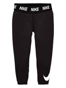 Image of Nike Dri Fit Sport Essentials Swoosh Leggings - Black, Size 4-5 Years, Women