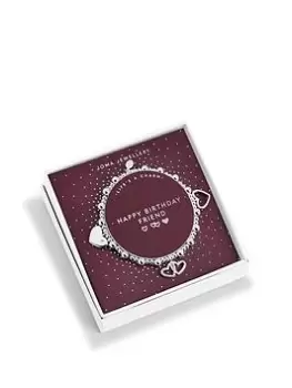 Image of Joma Jewellery LIFE'S A CHARM HAPPY BIRTHDAY FRIEND BRACELET, Silver, Women