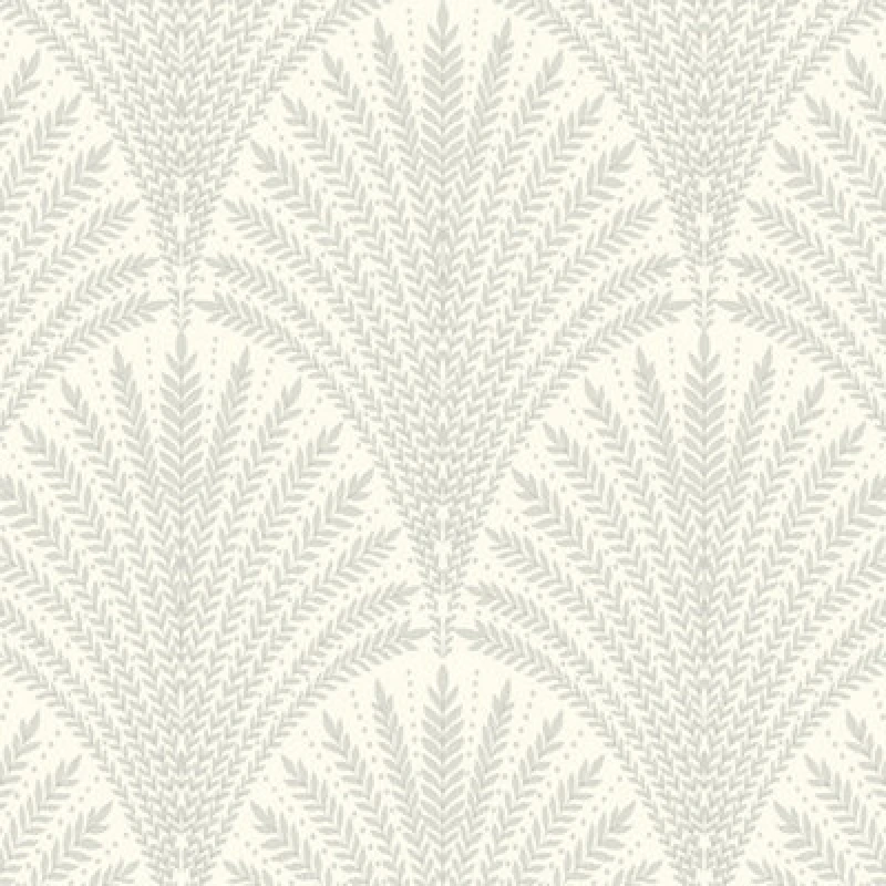 Image of Hoopla Walls Grey Leaf Fan Smooth Matt Wallpaper