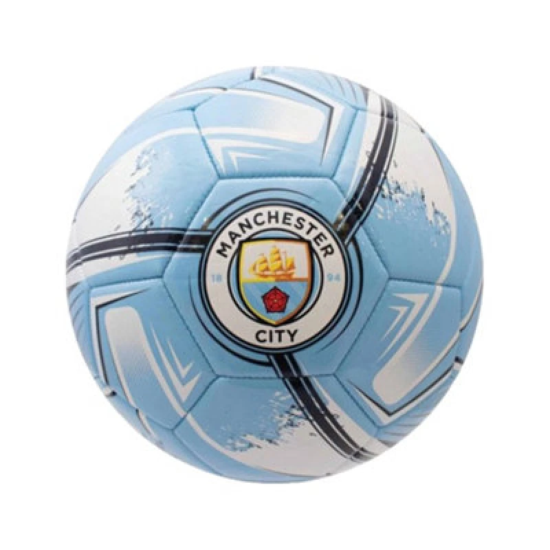 Image of Manchester City Fc Turbine Crest Mini Football Sky Blue/white (1)