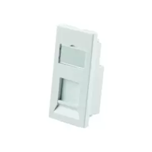 Image of Telegartner H02010A0068 Single Gang Faceplate 25 x 50 with Shutter