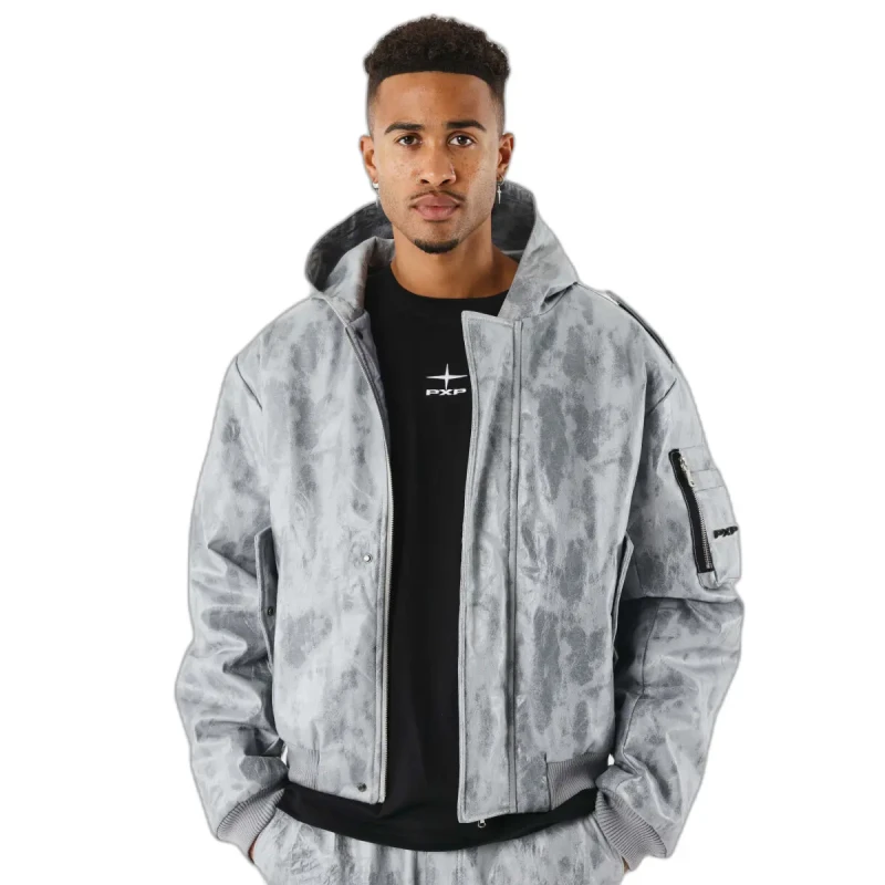 Image of Project X Paris Hooded jacket Project X Paris Erosion Gris Male XL