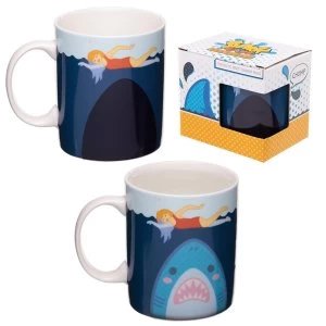 Image of Shark Cafe Heat Colour Changing New Bone China Mug