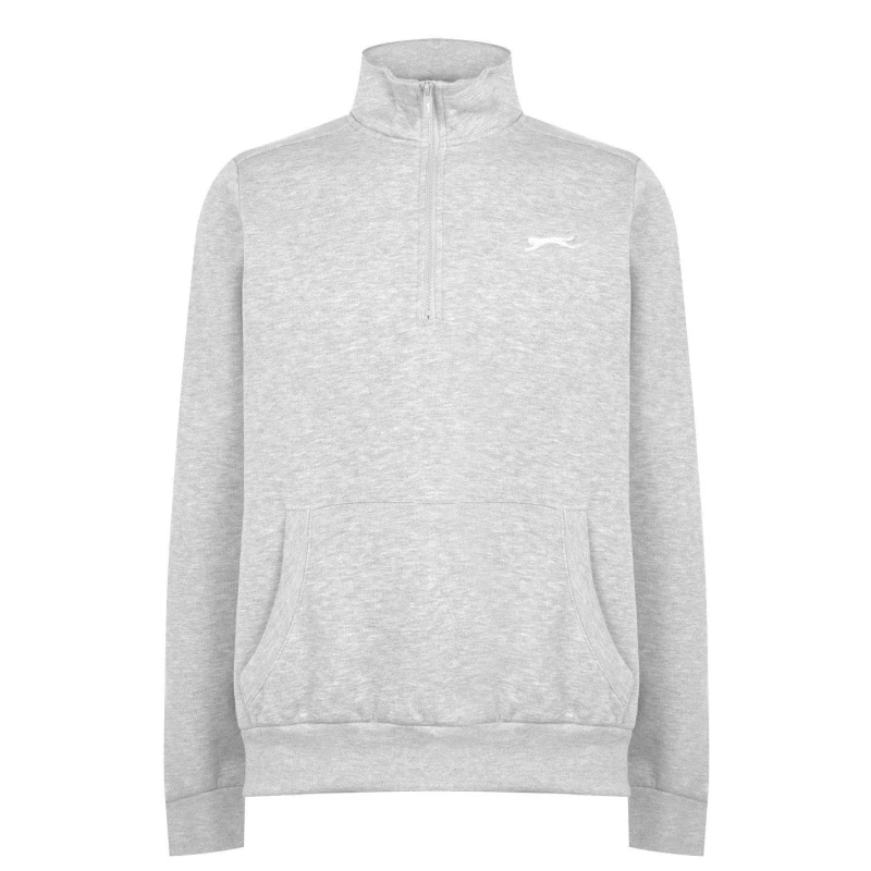 Image of Slazenger Zip Fleece Mens - Grey Grey XS