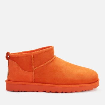 Image of UGG Womens Classic Ultra Mini Sheepskin Boots - Orange Soda - UK 6