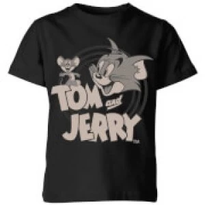 Image of Tom & Jerry Circle Kids T-Shirt - Black - 7-8 Years