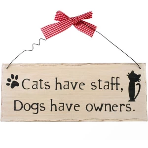 Image of Cats Have Staff Hanging Sign