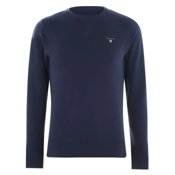Image of Gant Original Crew Neck Sweatshirt - Blue