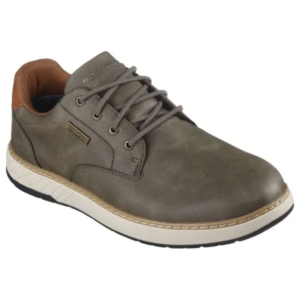 Image of Skechers Mens Garlan Pryor Lace Up Leather Shoes UK Size 7 (EU 41) BROWN SKE2347-BRN-7