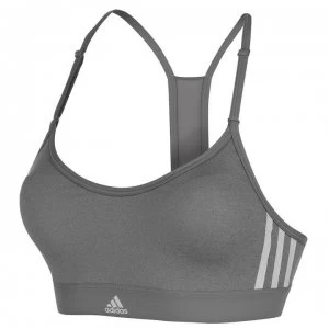 Image of adidas Woven 3 Stripe Sports Bra Ladies - Grey/White