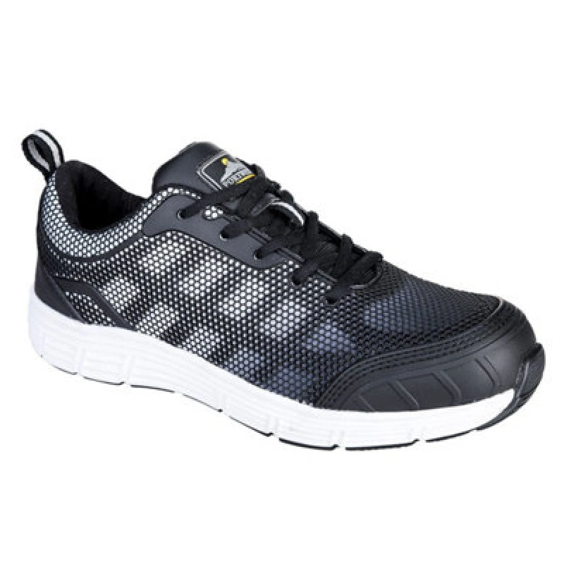 Image of Portwest Steelite Tove Safety Trainers FT15BKW43 Colour: Black / White