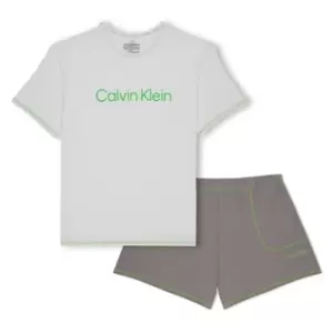 Image of Calvin Klein S/S Sleep Set - White