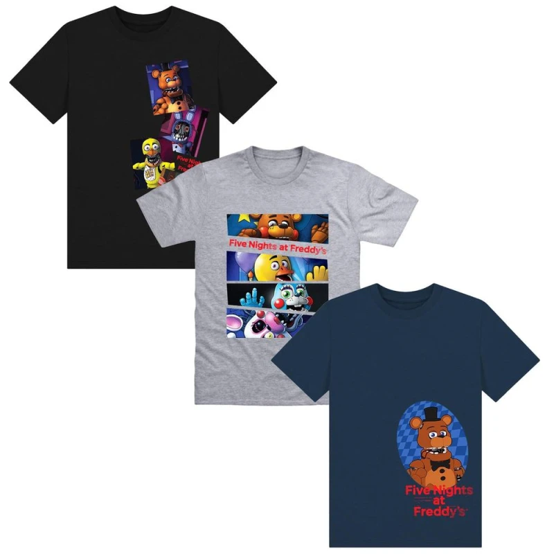 Image of Five Nights At Freddys TC891 boys's Children's T shirt in Black