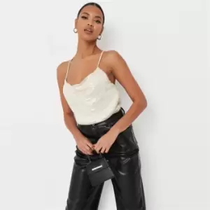 Image of Missguided Back Sequin Cami - Cream