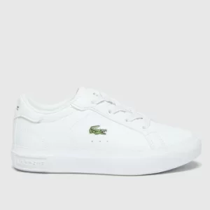 Image of Lacoste White Powercourt Toddler Trainers