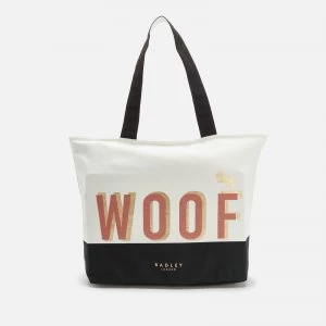 Image of Radley Womens Woof Large Ziptop Tote Bag - Natural