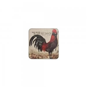 Image of Denby Cockerel Postcard Coasters Set of 6