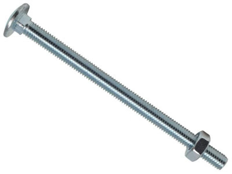 Image of Metalmate Memcsx10150 Cup Square Hex Bolt & Nut Zp M10 X 150mm Box 10 Memcsx10150