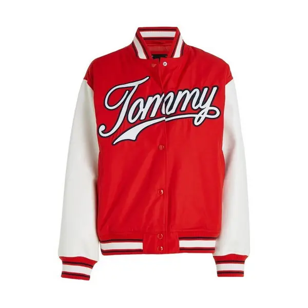 Image of Tommy Jeans Tjw Letterman Jacket - Red 12