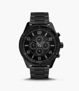 Image of Fossil Men Brox Automatic Black Stainless Steel Watch