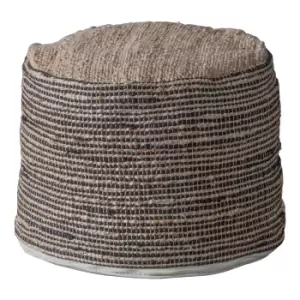 Image of Terni Round Jute Pouffe Brown