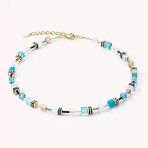 Image of Coeur De Lion Classic GEOCUBE Necklace Gold & Turquoise