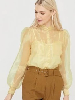 Image of Monsoon Olga Organza Blouse - Yellow
