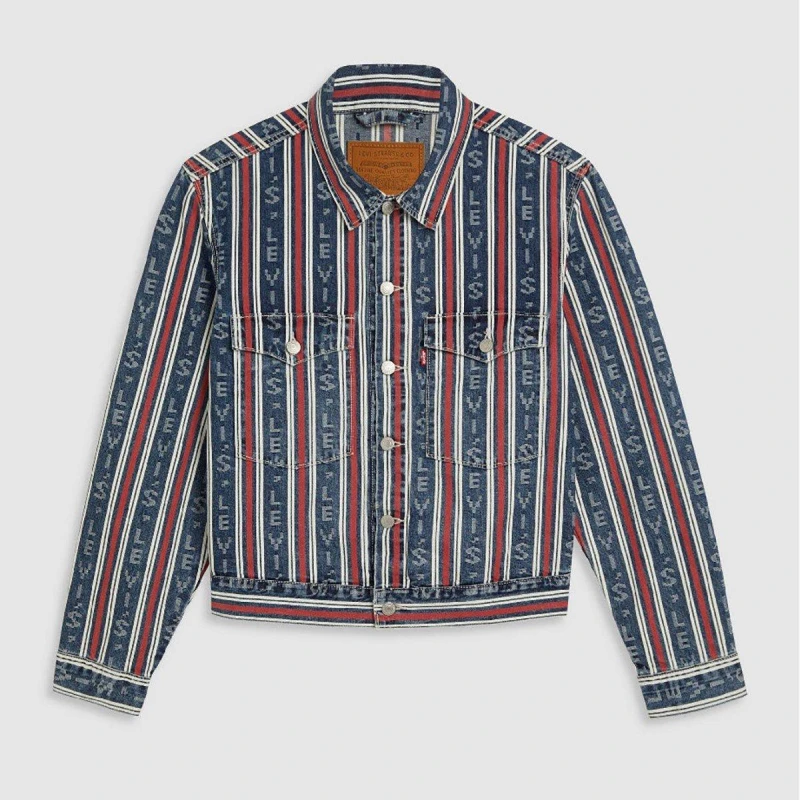 Image of Levis Mens Ec Station Denim Jacket Vintage Stripe male XS