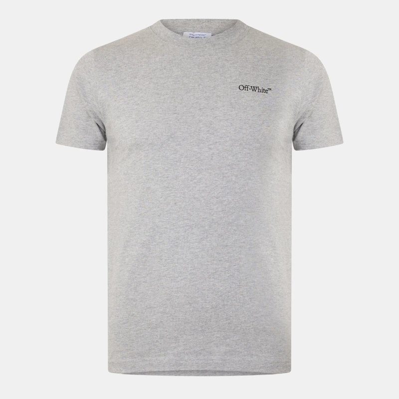 Image of Off White Mens Windy Arrow T-Shirt Grey/Black male XS