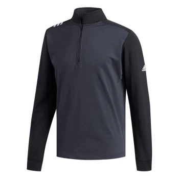 Image of adidas 3 Stripe Zip Top Mens - Black