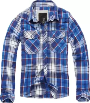Image of Brandit Check Shirt, blue Size M blue, Size M