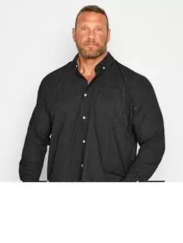 Image of BadRhino Black Dobby Shirt, Black, Size L, Men