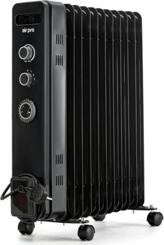 Image of Air Pro Oil Filled 11 Fin Portable Electric Radiator Heater 2500W