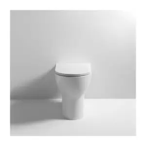 Image of Freya Rimless Back to Wall Toilet Pan 500mm Projection - Soft Close Seat - Nuie