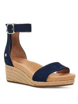 Image of Ugg Zoe Ii Wedge Sandals - Navy
