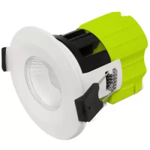 Image of 8W 760LM Dimmable Fire & IP65 Rated Downlight - Warm White - White - Luceco