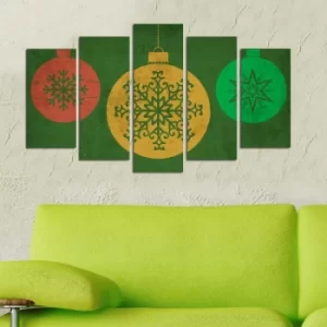 Image of 5PMDFNOEL-9 Multicolor Decorative MDF Painting (5 Pieces)