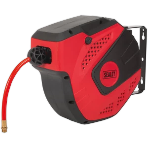 Image of Sealey Auto Rewind Control Air Line Hose Reel 10mm 10m