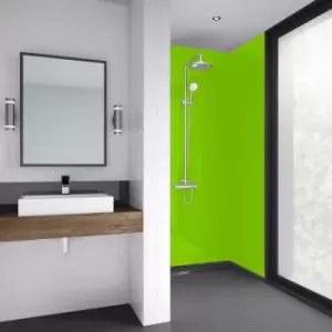Image of Mermaid Acrylic Matt Shower Wall Panel Lime 2440mm x 1200mm x 4mm in Green
