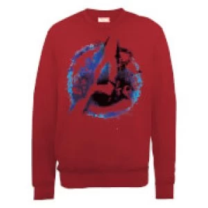 Image of Marvel Avengers Assemble Flared Logo Sweatshirt - Red - S