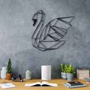 Image of Swan Black Decorative Metal Wall Accessory